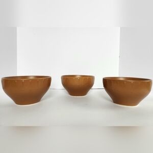 Set of (3) Brown Royal Norfolk Cereal/Soup Bowls